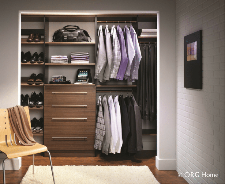 A-minimalist-wall-hung-mens-closet-is-simple-to-find-things