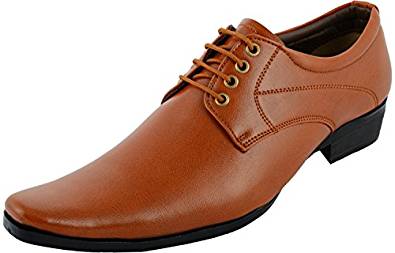ALESTINO Men Leather look Tan Formal Shoes