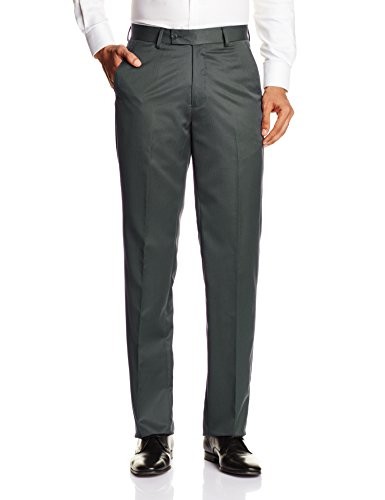 John Miller Men's Formal Trousers (8907372056616_1Ot23711_30W x 35L_Grey)