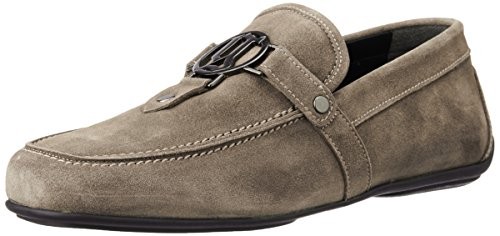 Galliano Men's Beige Leather Loafers and Mocassins