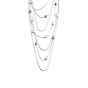 Tipsyfly Chain Necklace for Women (Silver) (250NSLV)