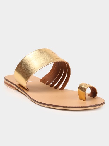 abof Women Gold-toned Sandals