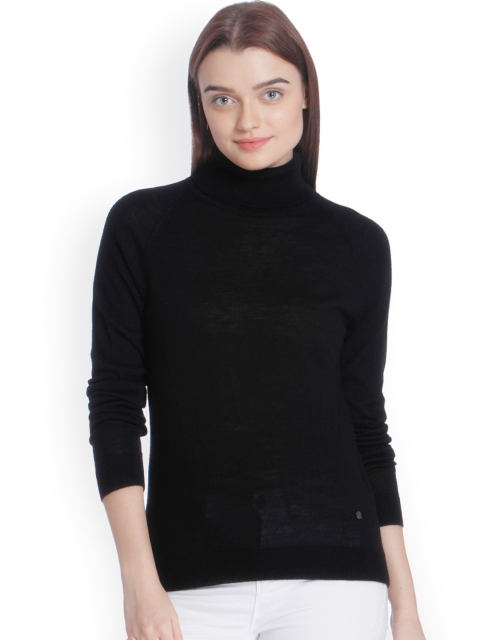 Vero Moda Women Black Solid Pullover