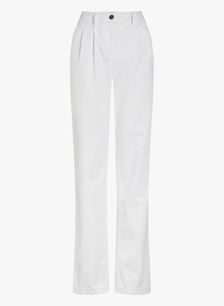 White Cotton Slouch Trouser
