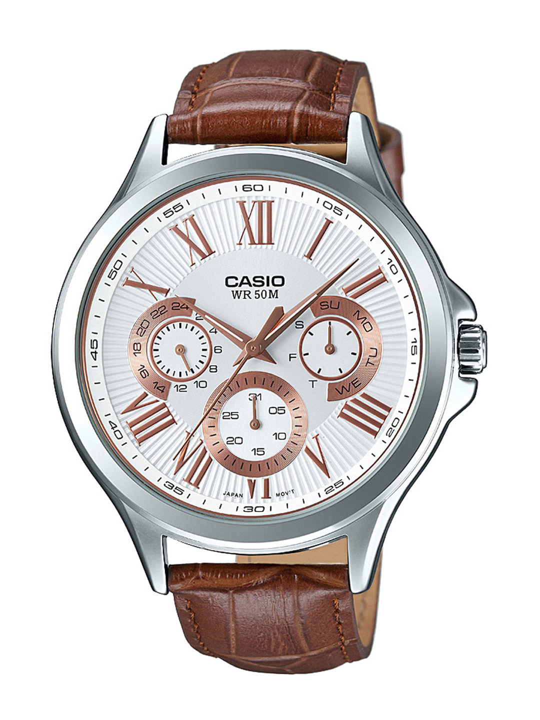 Casio Enticer Men Brown Analogue Watches (A1052) MTP-E308L-7AVDF