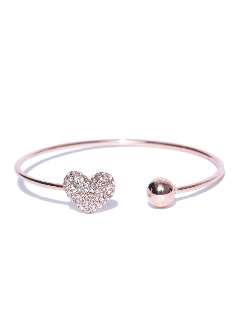 Jewels Galaxy Rose Gold-Plated Handcrafted Stone-Studded Bracelet