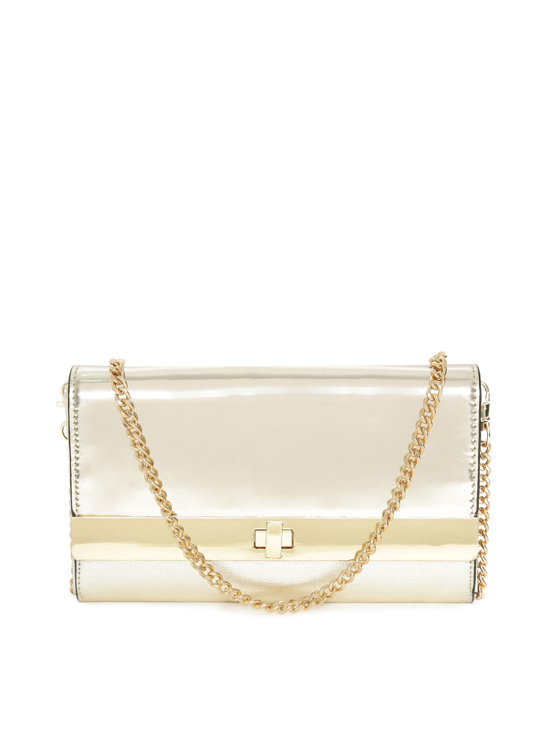 ALDO Gold-Toned Clutch with Chain Strap