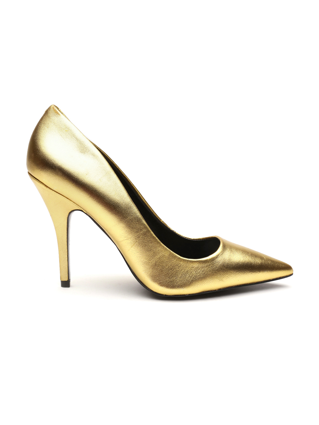 ALDO Women Gold-Toned Glossy Leather Pumps