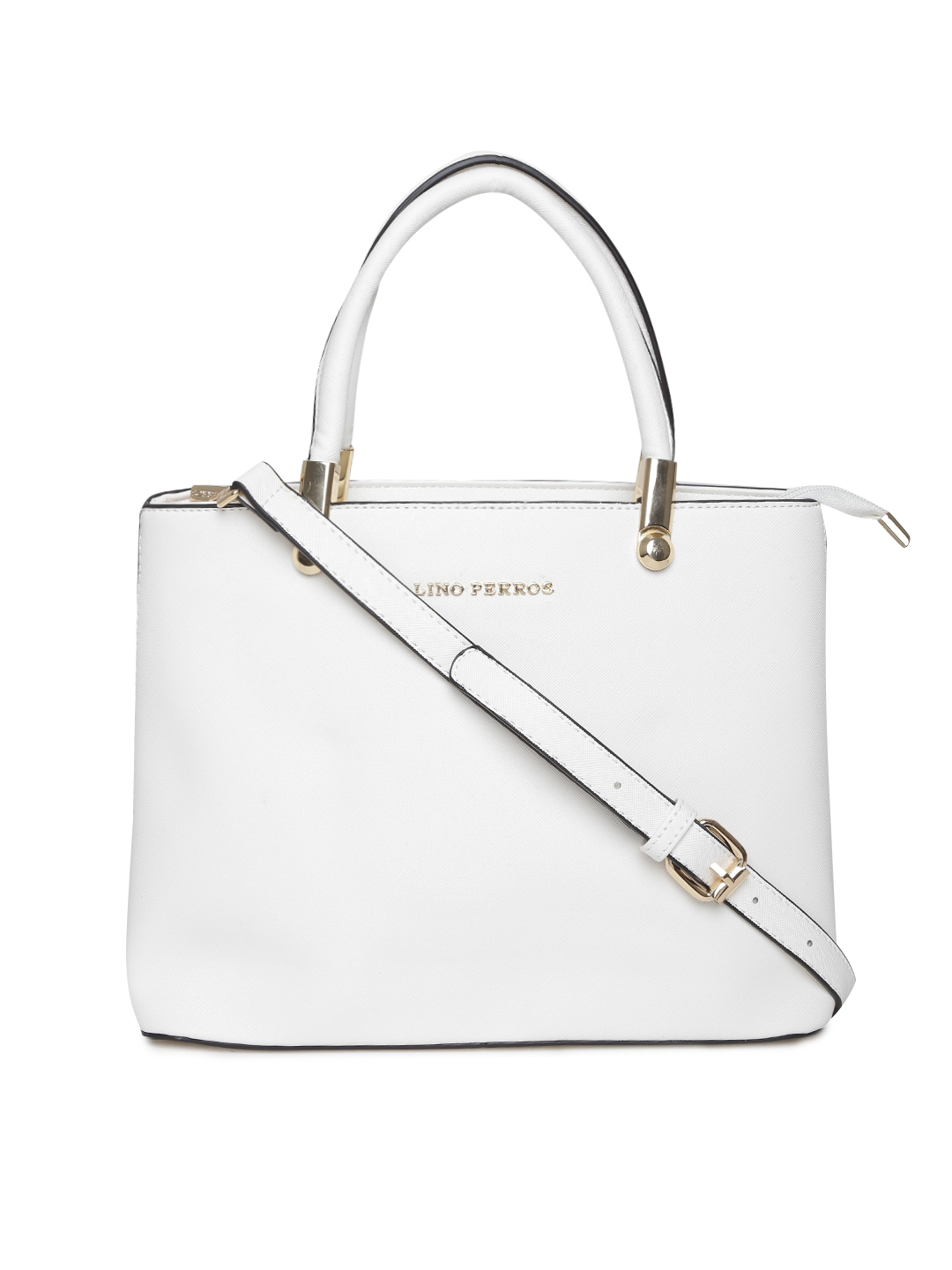 Lisa Haydon for Lino Perros White Handbag with Sling Strap