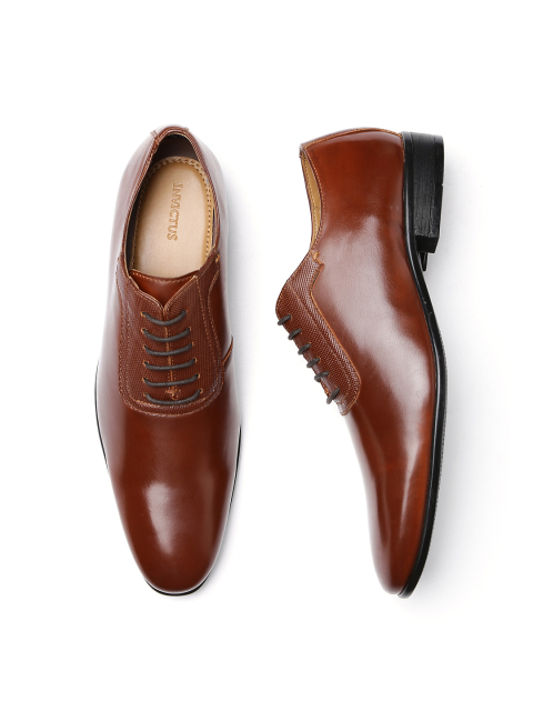 INVICTUS Men Tan Brown Formal Oxford Shoes