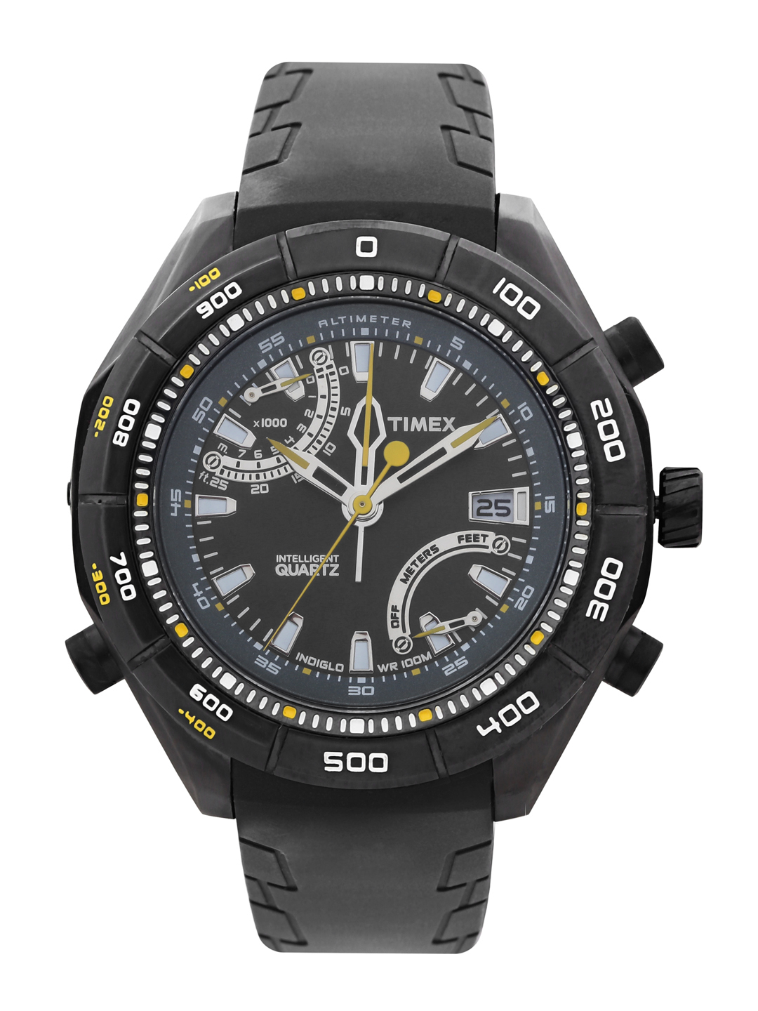 Timex Men Gunmetal-Toned Intelligent Quartz Chronograph Watch T2N729