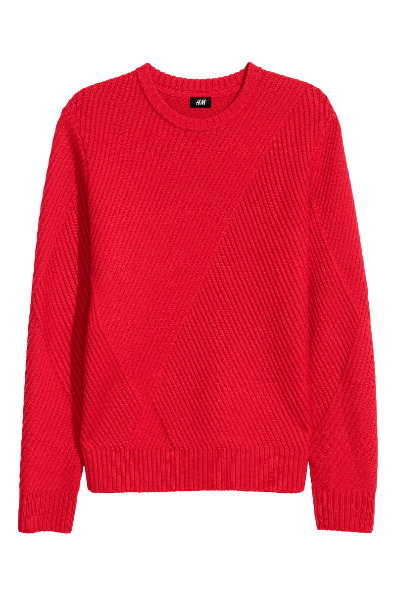 Textured-knit jumper