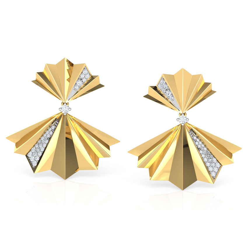 Empress Fan Drop Earrings from the Bombay Deco collection