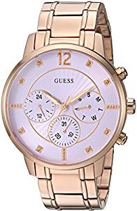 GUESS Women\'s Quartz Stainless Steel Casual Watch, Color: Rose Gold-Toned (Model: U0941L7)