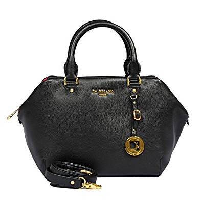 Da Milano Women's Handbag (Black) (LB-3813BLACKWAX)