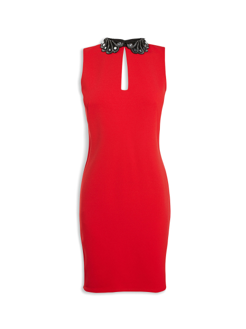 Next Women Red Embellished Bodycon Dress
