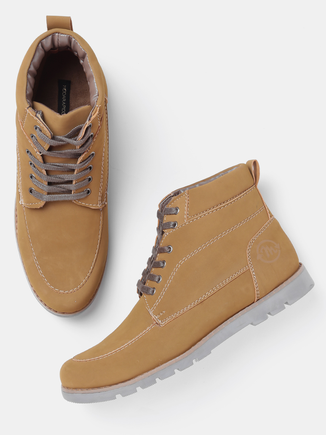 Moda Rapido Men Mustard Brown Casual Shoes