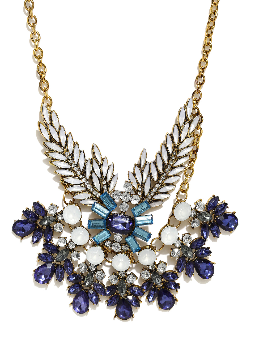 Tipsyfly Blue & White Necklace