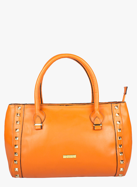 Orange Polyurethane (Pu) Handbag