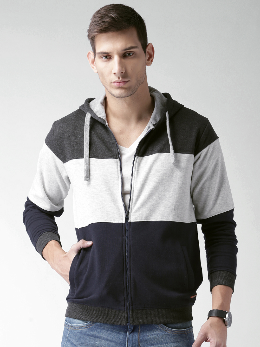 Front open outlet sweatshirt