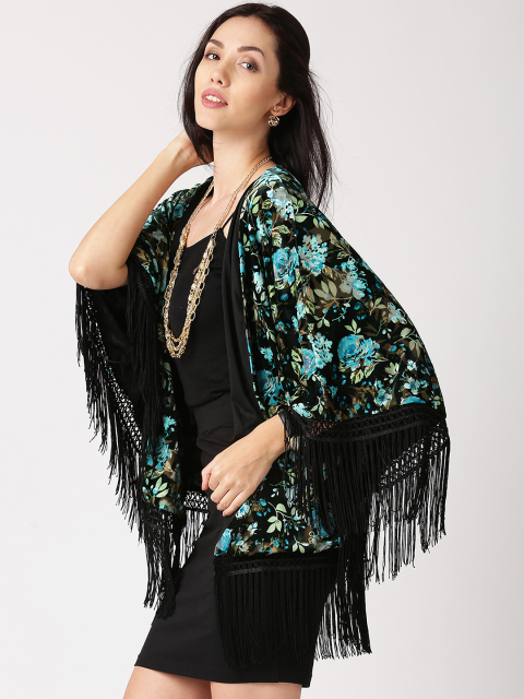 All About You from Deepika Padukone Black Floral Print Shrug