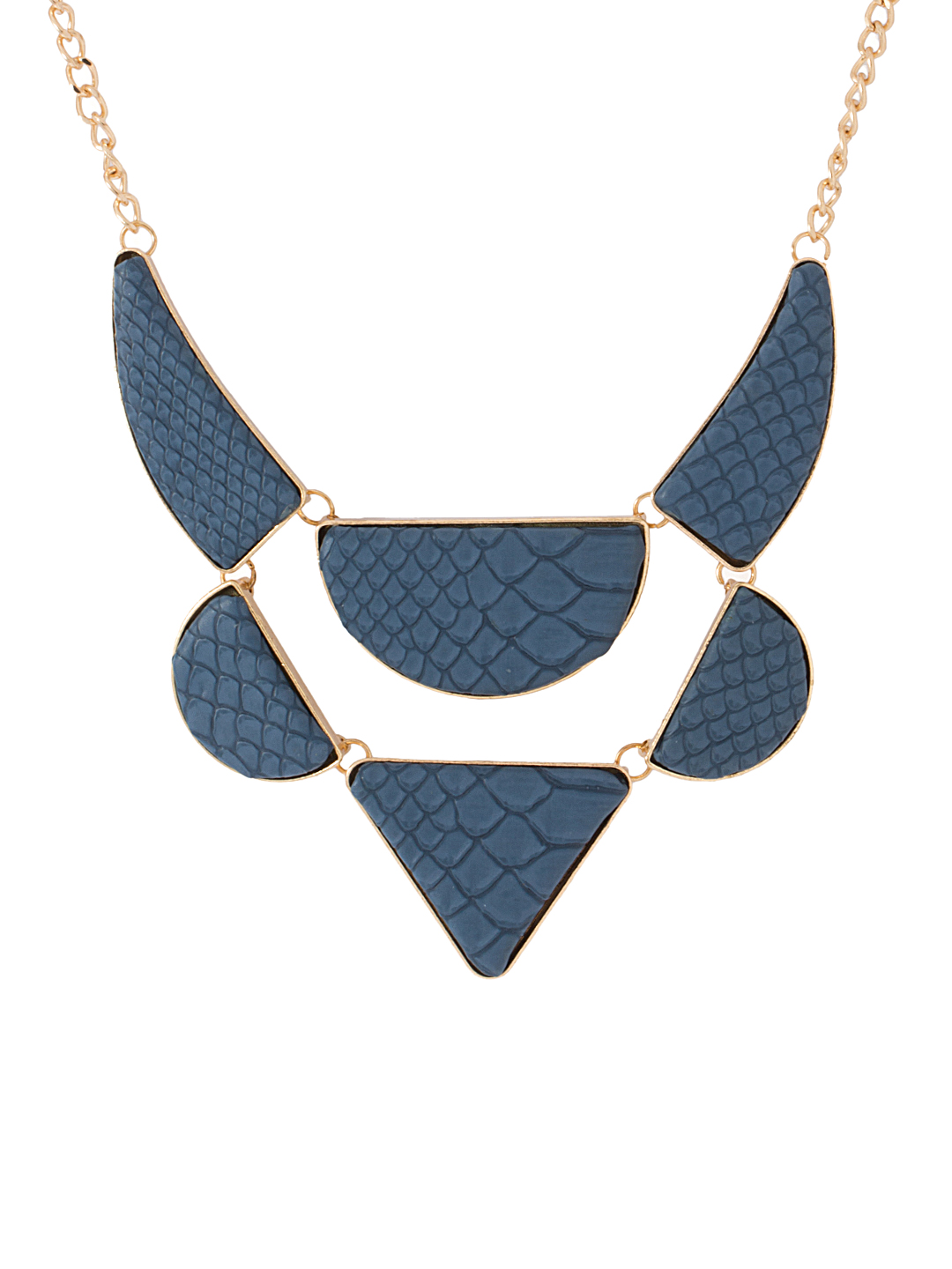 Voylla Gold-Toned & Blue Statement Necklace
