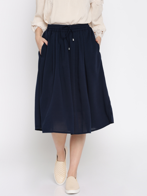 Vero Moda Navy A-Line Skirt