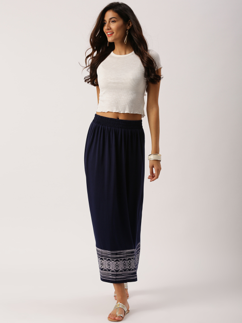 IndusDiva infusions Navy A-Line Skirt