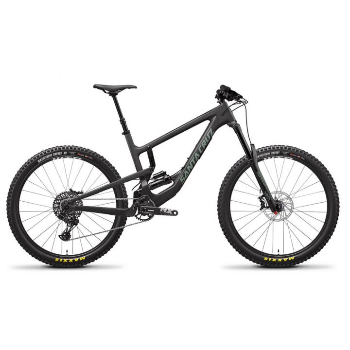 The Santa Cruz Nomad C has been consistently pushing the envelope of how a downhill bike can still get around A-OK and be usable on the majority of trails. Progressive geometry featuring a lower link mounted shock configuration makes this bike uniquely ah